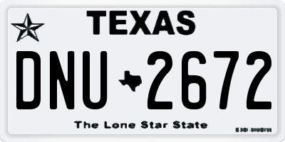 TX license plate DNU2672