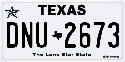 TX license plate DNU2673