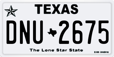 TX license plate DNU2675