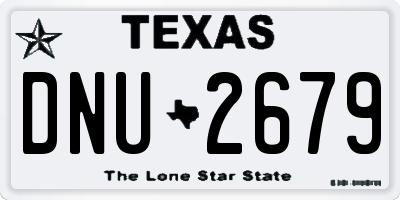 TX license plate DNU2679