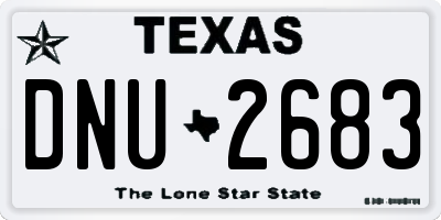 TX license plate DNU2683