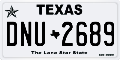 TX license plate DNU2689