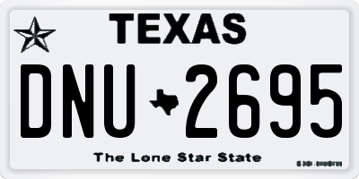 TX license plate DNU2695