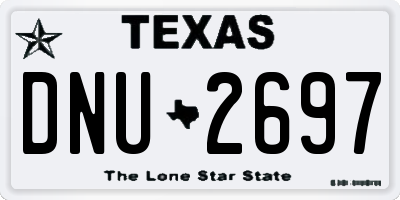 TX license plate DNU2697