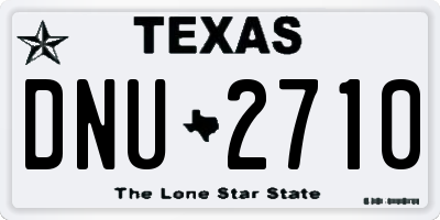 TX license plate DNU2710