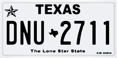 TX license plate DNU2711