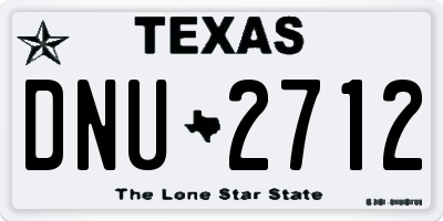 TX license plate DNU2712
