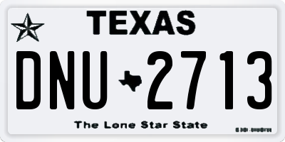 TX license plate DNU2713