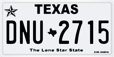 TX license plate DNU2715