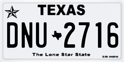 TX license plate DNU2716