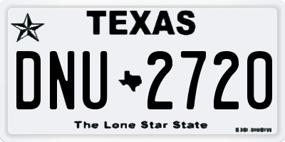 TX license plate DNU2720