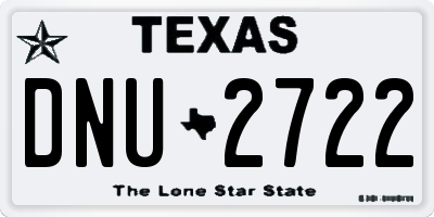 TX license plate DNU2722