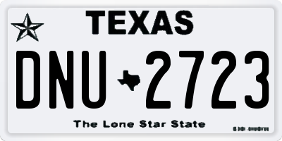 TX license plate DNU2723