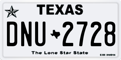 TX license plate DNU2728