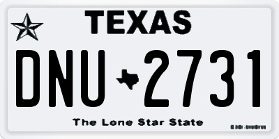 TX license plate DNU2731