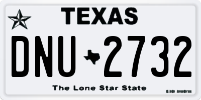 TX license plate DNU2732