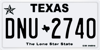 TX license plate DNU2740