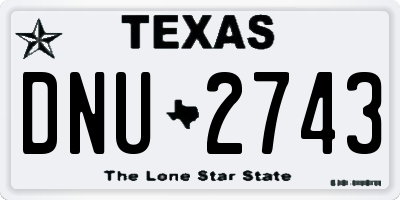 TX license plate DNU2743