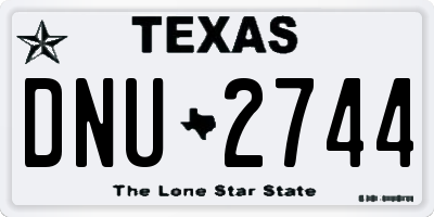 TX license plate DNU2744