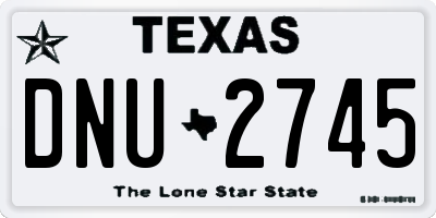 TX license plate DNU2745