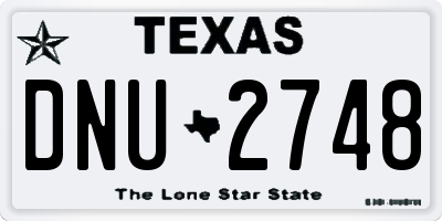 TX license plate DNU2748