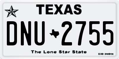 TX license plate DNU2755