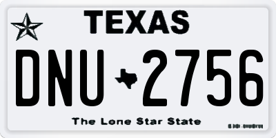 TX license plate DNU2756