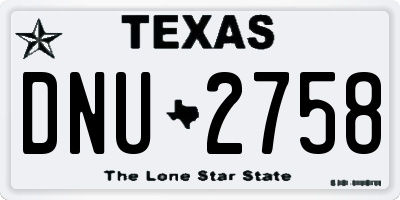 TX license plate DNU2758