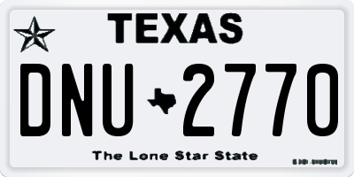 TX license plate DNU2770