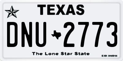 TX license plate DNU2773