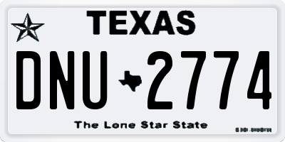 TX license plate DNU2774