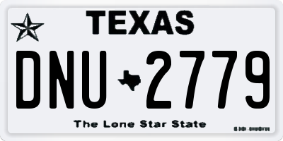 TX license plate DNU2779
