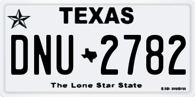 TX license plate DNU2782