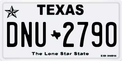 TX license plate DNU2790