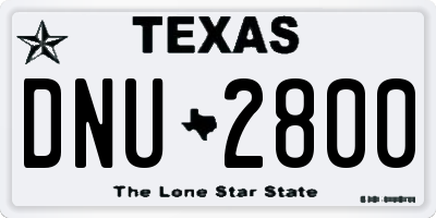 TX license plate DNU2800