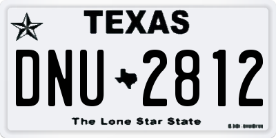 TX license plate DNU2812