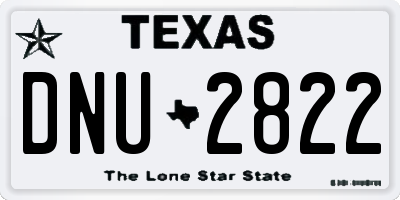 TX license plate DNU2822
