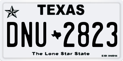 TX license plate DNU2823