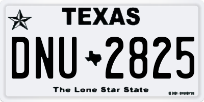 TX license plate DNU2825