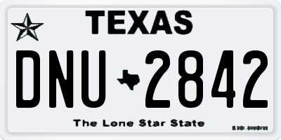 TX license plate DNU2842