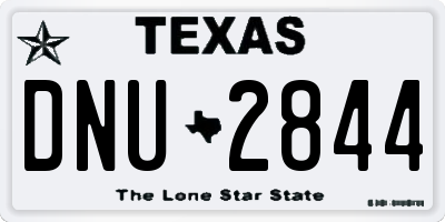 TX license plate DNU2844