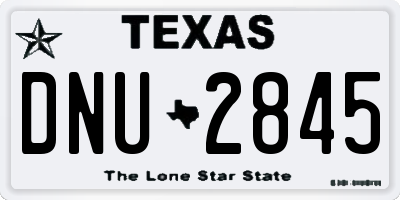 TX license plate DNU2845
