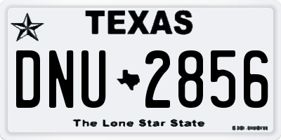 TX license plate DNU2856