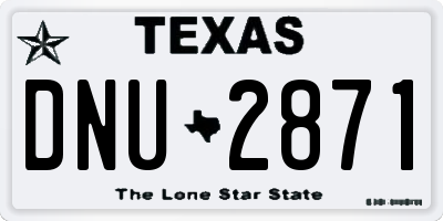 TX license plate DNU2871