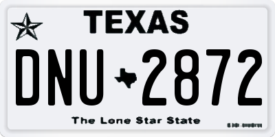 TX license plate DNU2872