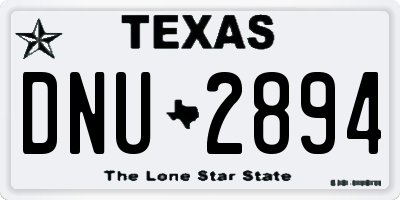 TX license plate DNU2894
