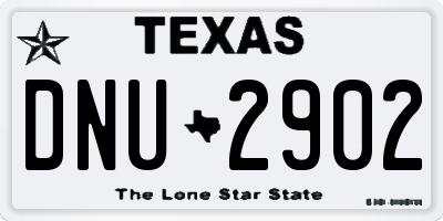 TX license plate DNU2902