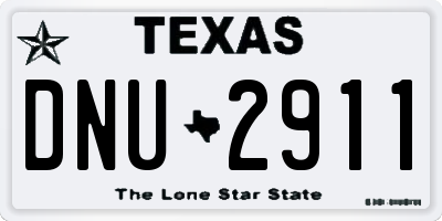 TX license plate DNU2911