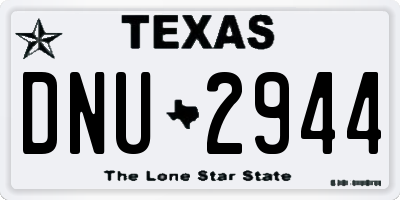 TX license plate DNU2944