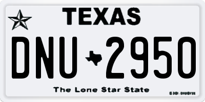 TX license plate DNU2950